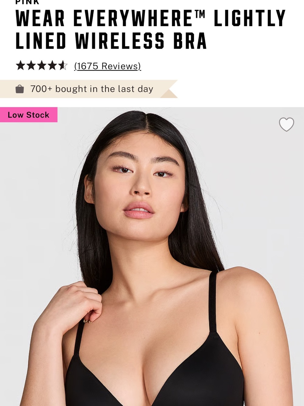 4 PINK Victoria's Secret  Wear Everywhere™ Lightly Lined Wireless Bras.